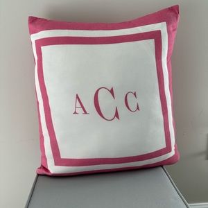 ACC Initial Pillow in Pink